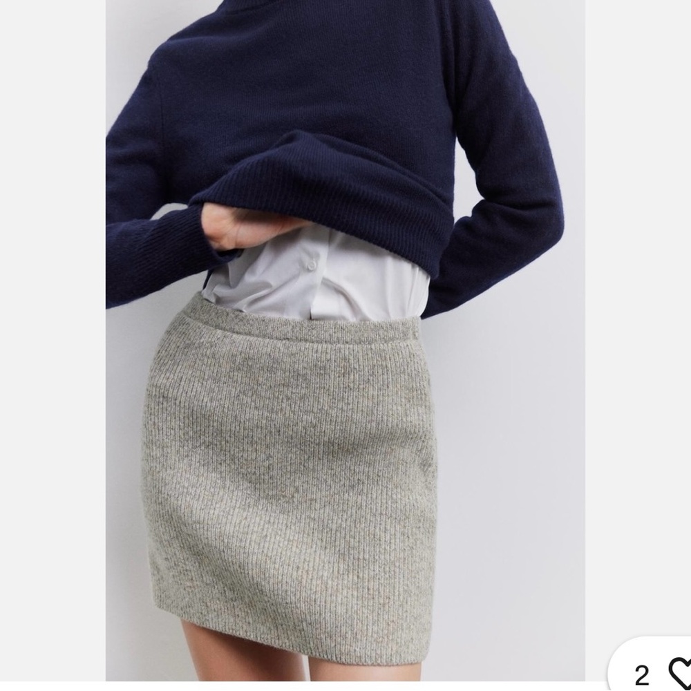 Zara wool mini skirt NWT